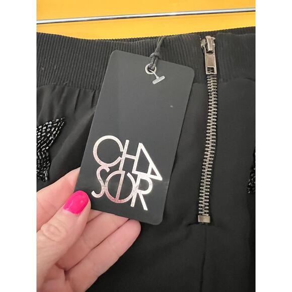 Chaser Beaded Star Flouncy Tiered Mini Skirt Size Medium NWT - Picture 6 of 9